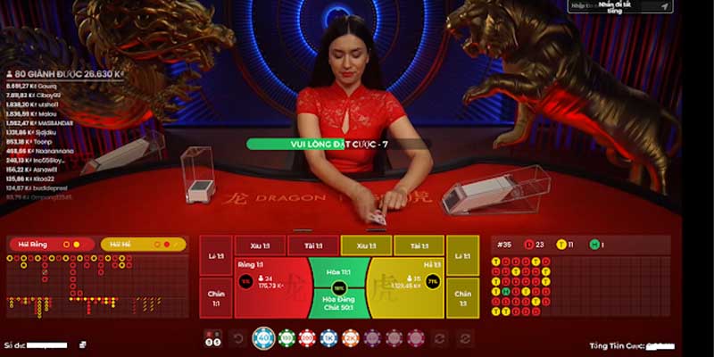 Quy tắc tính điểm trong bài Rồng Hổ trực tuyến